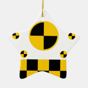 Vibrant Crash Test Markers Ceramic Tree Decoration