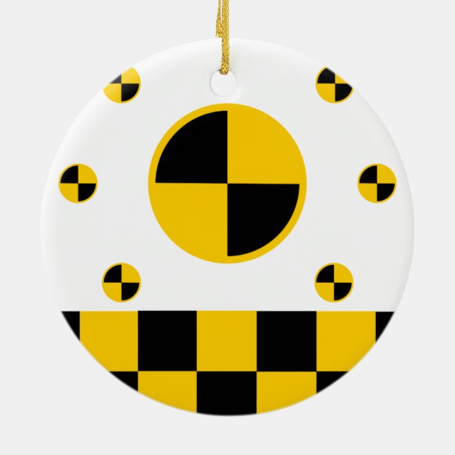 Vibrant Crash Test Markers Ceramic Tree Decoration (Back)