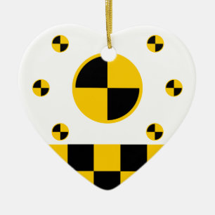 Vibrant Crash Test Markers Ceramic Tree Decoration