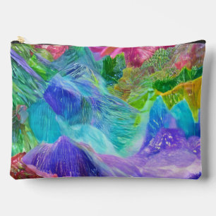 Vibrant Crystal Mountain Abstract Accessory Pouch