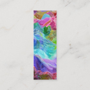 Vibrant Crystal Mountain Abstract Mini Business Card