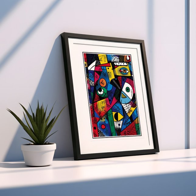 Vibrant Cubist Style Abstract  Poster (Creator Uploaded)