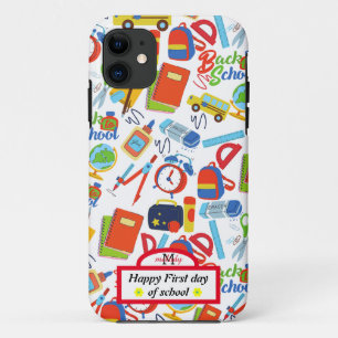 Vibrant Customisable Back to School Pattern Case-Mate iPhone Case