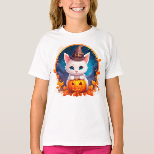 Vibrant cute kitten halloween T-Shirt