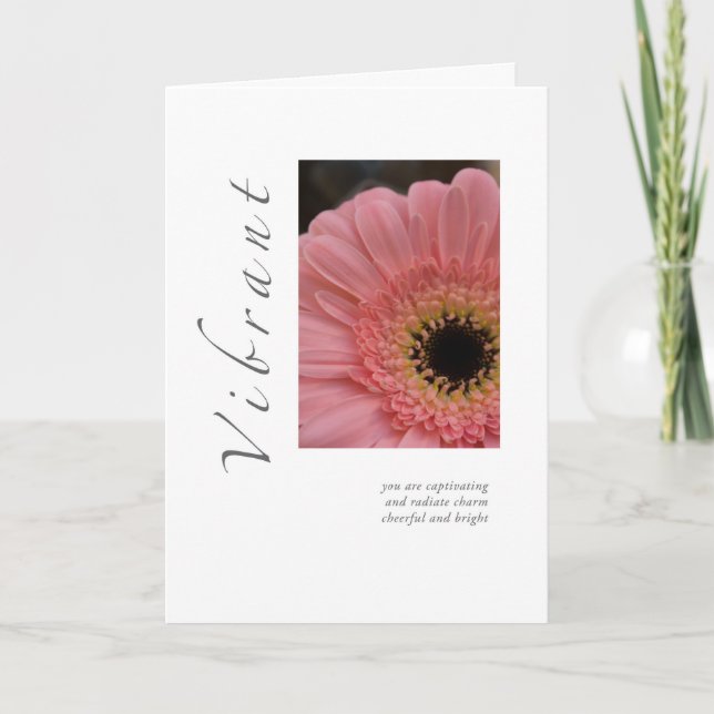 Vibrant Daisy Greeting Card (Front)
