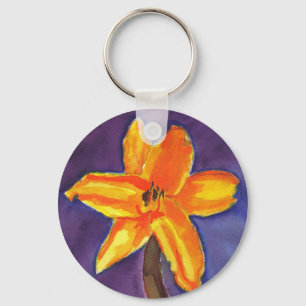 Vibrant Day Lily Key Ring