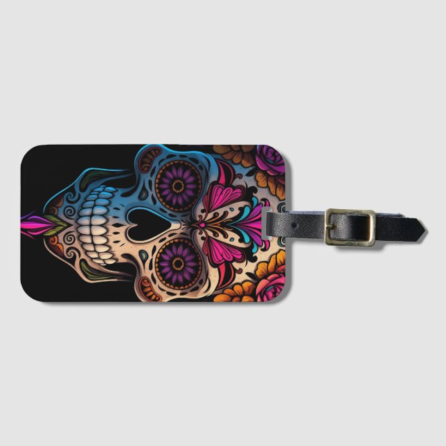 Vibrant Day of the Luggage Tag (Front Horizontal)
