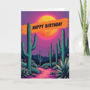 Vibrant Desert Birthday Card