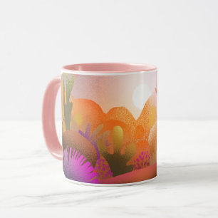 Vibrant Desert Sunset Scenic Nature Mug