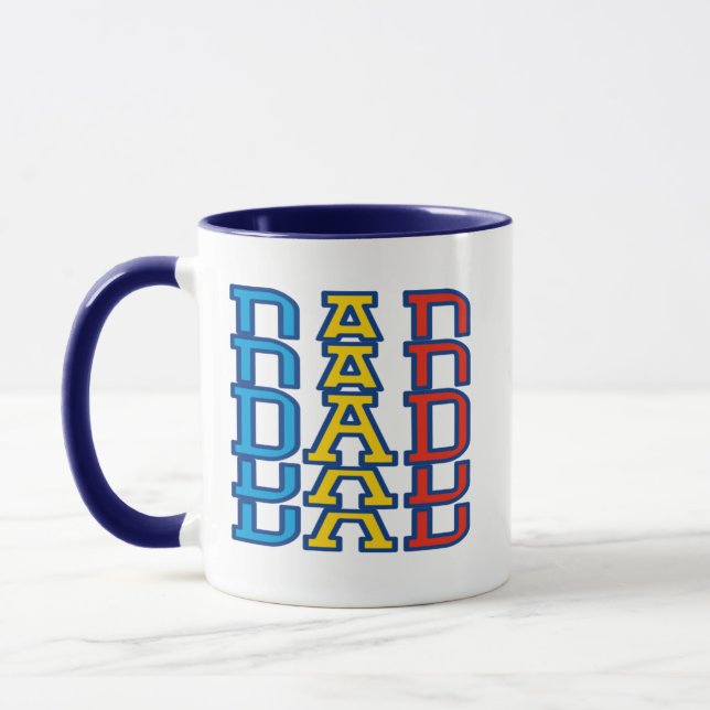 Vibrant Designs Dad Coffee Mugs, Father's Day Mug (Left)