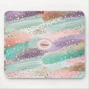 Vibrant Diagonal Brushstroke Pattern (2) Mouse Pad