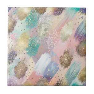 Vibrant Diagonal Brushstroke Pattern Tile