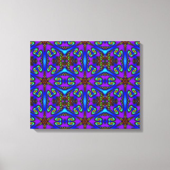 Vibrant digital-kaleidoskope art wall canvas print (Front)