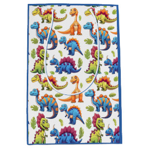 Vibrant Dinosaur-Themed Party Dino-Mite Medium Gift Bag