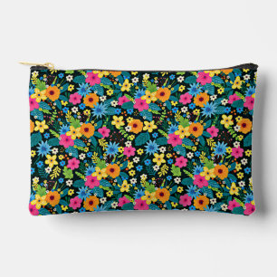 Vibrant Ditsy Flowers Floral Pattern-43785 Accessory Pouch