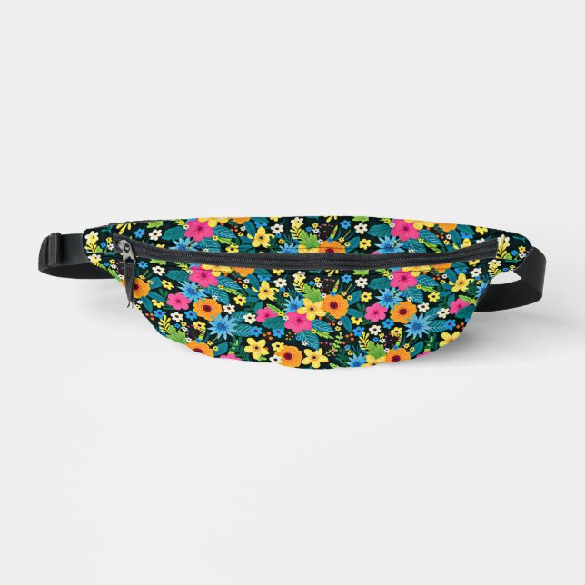 Vibrant Ditsy Flowers Floral Pattern-43785 Bum Bags (Front)