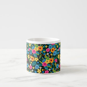 Vibrant Ditsy Flowers Floral Pattern-43785 Espresso Cup