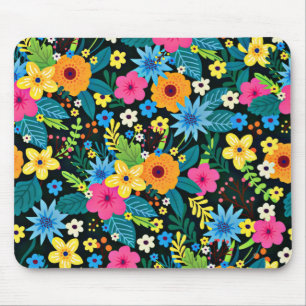Vibrant Ditsy Flowers Floral Pattern-43785 Mouse Pad