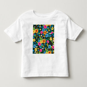 Vibrant Ditsy Flowers Floral Pattern-43785 Toddler T-Shirt