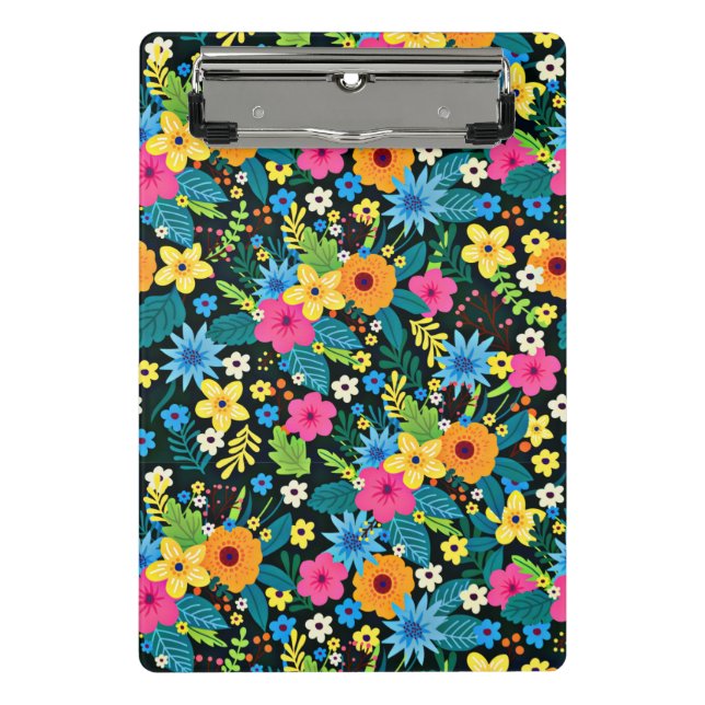 Vibrant Ditsy Flowers Floral Pattern Design-43785 Mini Clipboard (Front)