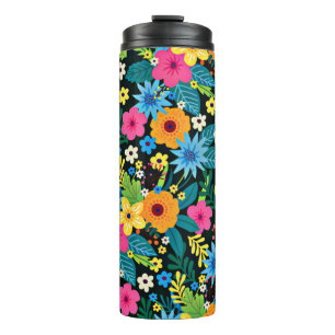 Vibrant Ditsy Flowers Floral Pattern Design-43785 Thermal Tumbler