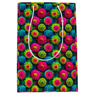 Vibrant Diwali Diya Glow Wrapping Paper Medium Gift Bag