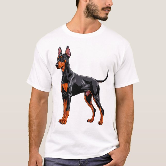 Vibrant Doberman Pinscher T-Shirt (Front)
