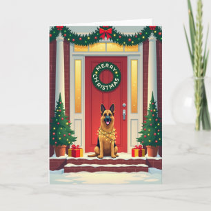 Vibrant Dog Christmas Card