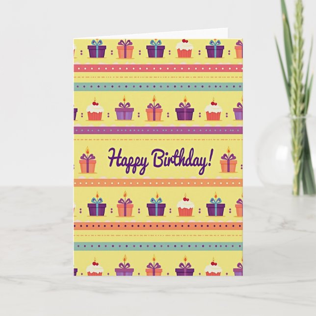 Vibrant Dotted Birthday Card (Front)