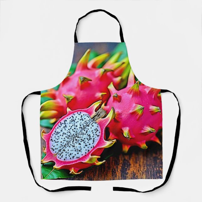 Vibrant Dragon Fruit Beauty Design Apron (Front)