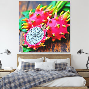 Vibrant Dragon Fruit Beauty Design Canvas Print