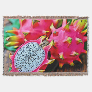 Vibrant Dragon Fruit Beauty Design Throw Blanket