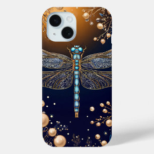 Vibrant dragonfly iPhone 15 case