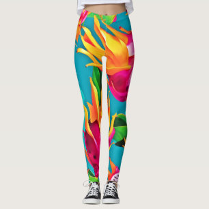 Vibrant Dragoon Fruit Pattern Leggings