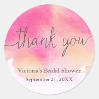 Vibrant Dreams Bridal Shower Thank You Sticker