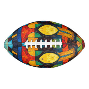 Vibrant Dreams Geometry – Bold Modern Abstract Art Football