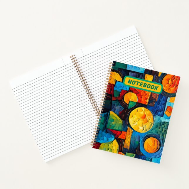 Vibrant Dreams Geometry – Bold Modern Abstract Art Notebook (Inside)