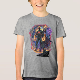 Vibrant Dual Power Fantasy Warrior Anime Kids' Tri-Blend Shirt