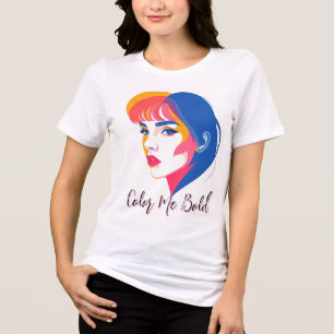 Vibrant Dual-Tone Portrait Tri-Blend Shirt