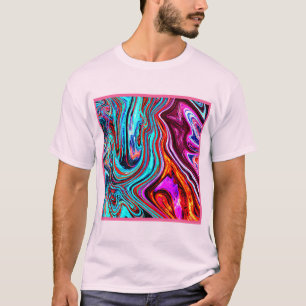 Vibrant Dynamic Hues Abstract Pattern T-Shirt