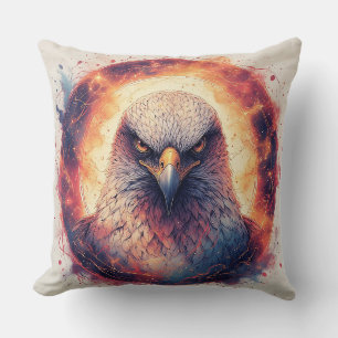 Vibrant Eagle Artwork Cushion