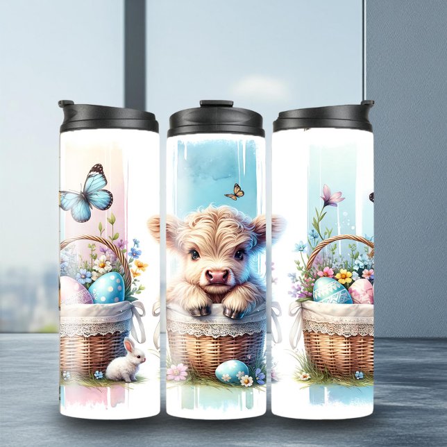 Vibrant Easter Cow Brushstroke Tumbler (Creator Uploaded)