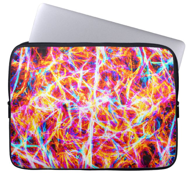 Vibrant Electric Abstract Pattern Laptop Sleeve (Front)