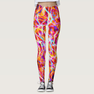 Vibrant Electric Abstract Pattern Leggings