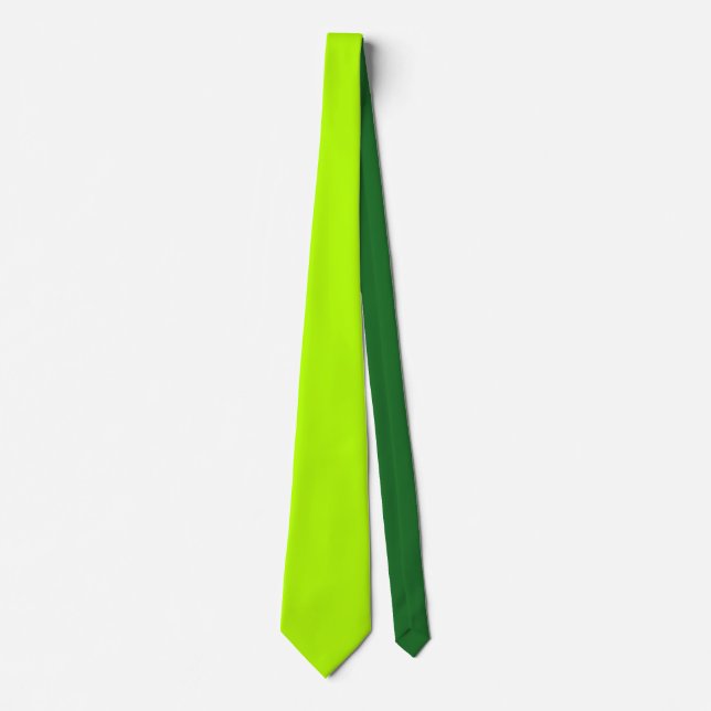 Vibrant Electric Lime Green Ready to Customise Tie (Front)