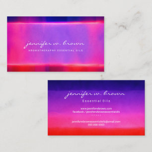 Vibrant Electric Neon Gradient Design in Hot Pink Business Card