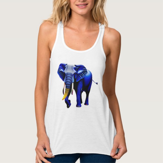 Vibrant Elephant  Singlet (Front)