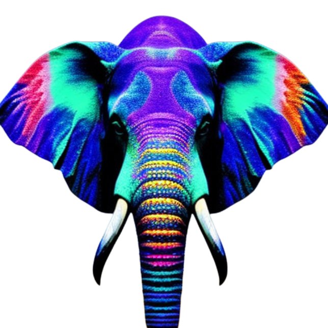 Vibrant Elephant Trivet Glass Coaster Gift Box T-S (Creator Uploaded)