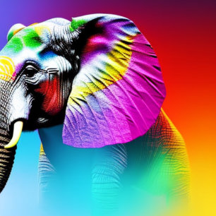 Vibrant Elephant Trivet Glass Coaster Gift Box T-S Jigsaw Puzzle