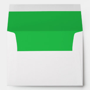Vibrant Emerald Green Lined Envelope